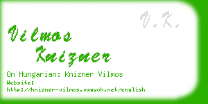 vilmos knizner business card